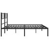 vidaXL Metal Bed Frame without Mattress with Headboard Black 193x203cm