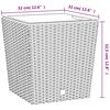 vidaXL Planter with Removable Inner White 21 / 32 L PP Rattan