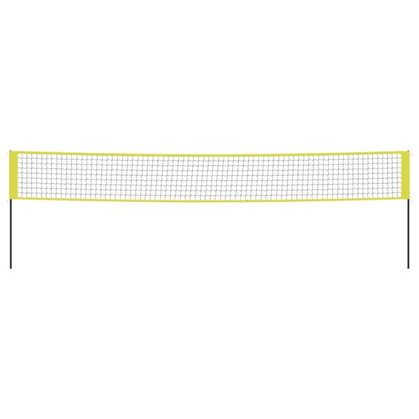 vidaXL Volleyball Net Yellow and Black 823x244 cm PE Fabric