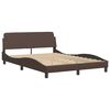 vidaXL Bed Frame with LED without Mattress "Hvar" Brown 140x200 cm