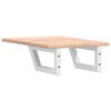 vidaXL Basin Shelf Wall Mounted Steel and Solid Wood Oak