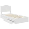 vidaXL Storage Bed with Headboard White 90 x 200 cm Engineered Wood