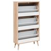 Finori Shoe Cabinet Bali 49A Sonoma Oak and Cane Print