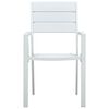 vidaXL Garden Chairs 4 pcs White HDPE Wood Look