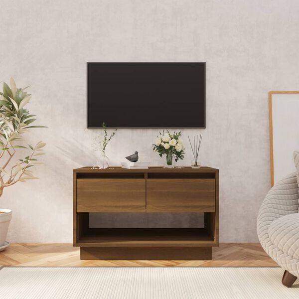 vidaXL TV Cabinet Brown Oak 70x41x44 cm Engineered Wood