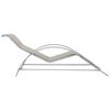 vidaXL Sunlounger Textilene and Aluminium Cream