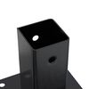 vidaXL Post Bases Square 12 pcs Anthracite 61x61 mm Powder-coated Steel