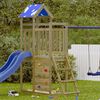 vidaXL Play Tower Brown 110.5 x 52.5 x 215cm Solid Impregnated Wood
