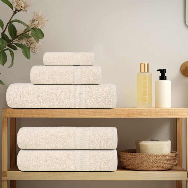 vidaXL Bath Towels "FROGN" 10 pcs Cream 100x150 cm 360 gsm