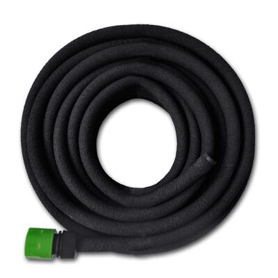 vidaXL Garden Soaker Hose Black 0.6" 25 m Rubber
