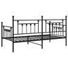 vidaXL Daybed Frame with Headboard Black 90 x 190 cm Steel