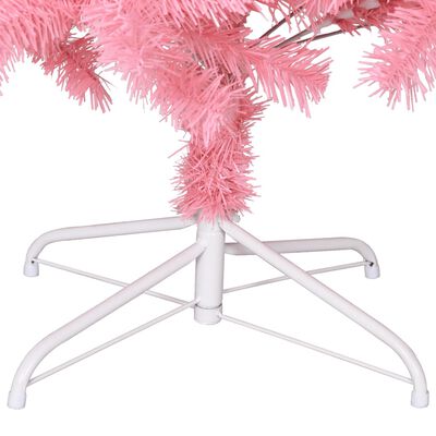vidaXL Artificial Christmas Tree with Stand Pink 210 cm PVC