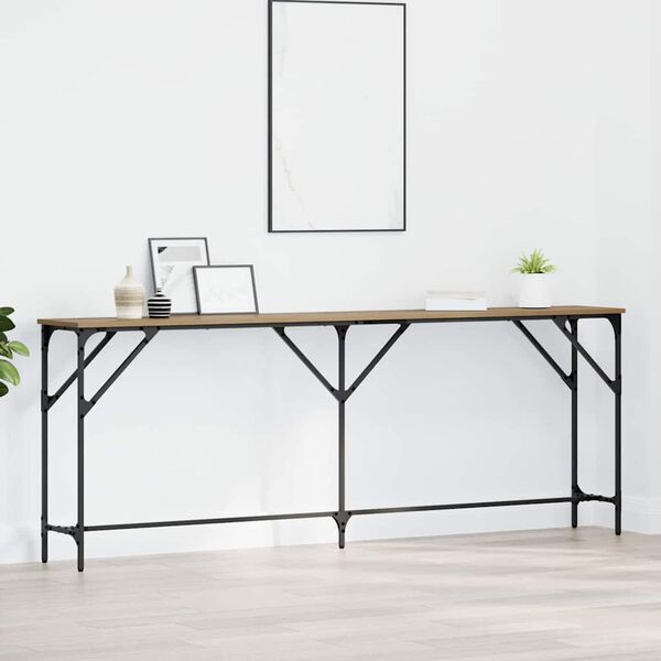 vidaXL Console Table Artisan oak 200 x 29 x 75 cm