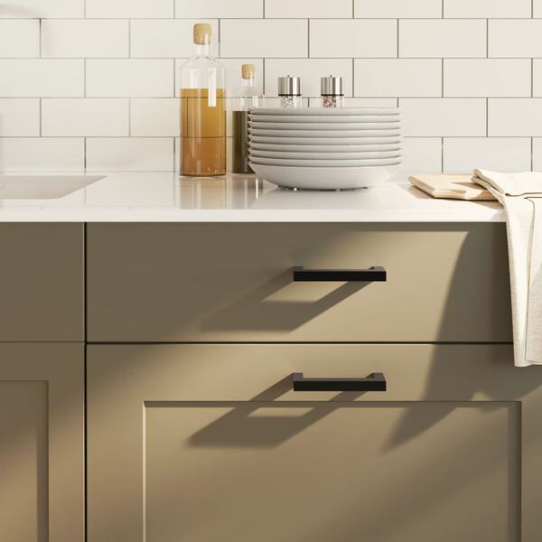 vidaXL Cabinet Handles 20 pcs Black 96 mm Stainless Steel