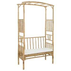 vidaXL Garden Arch with Bench Natural 115 x 50 x 205 cm Bamboo