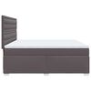 vidaXL Box Spring Bed with Mattress Grey 200x200 cm Faux Leather