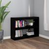 vidaXL Book Cabinet Room Divider Black 100x30x71.5 cm Pinewood