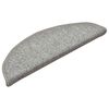 vidaXL Stair Mats 30 pcs 56x17x3 cm Light Grey Half Round