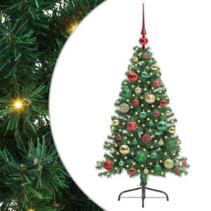 vidaXL Artificial Pre-lit Christmas Tree Green 120 cm PVC