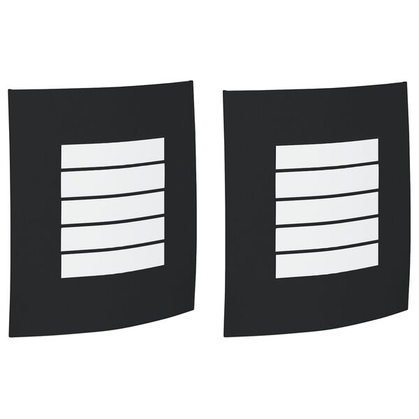 vidaXL Outdoor Wall Light 2 pcs Black 23.5 x 9 x 26 cm