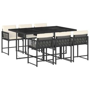 vidaXL Garden Dining Set | Black