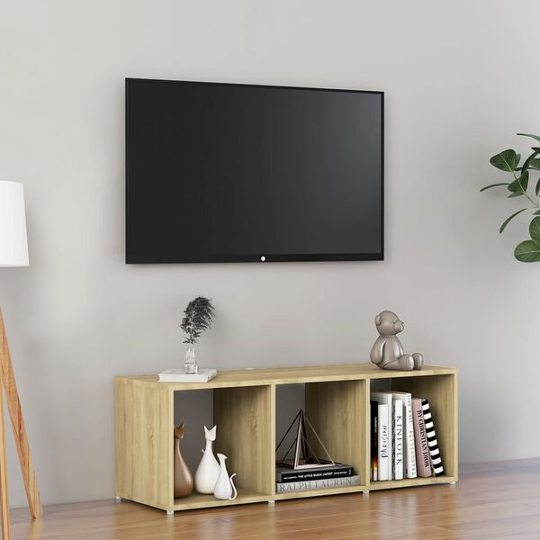 vidaXL TV Cabinet Sonoma Oak 107x35x37 cm Engineered Wood