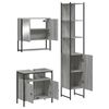 vidaXL 3 Piece Bathroom Furniture Set Grey Sonoma Engineered Wood