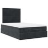 vidaXL Ottoman Bed with Mattresses Black 120x200cm Velvet