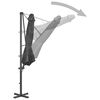 vidaXL Garden Parasol with Portable Base Anthracite