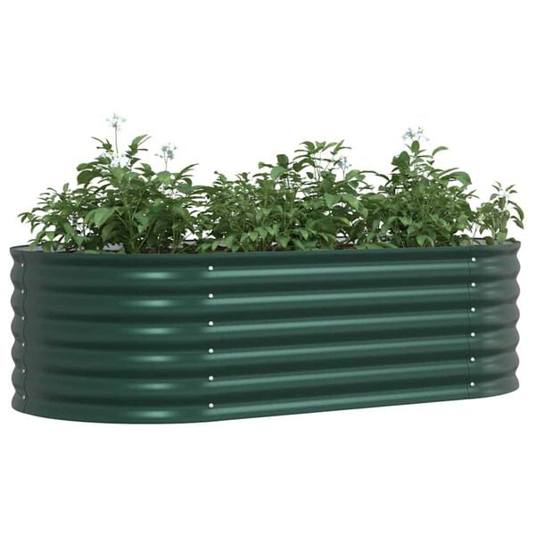 vidaXL Garden Raised Bed Green 160 x 80 x 44 cm Steel