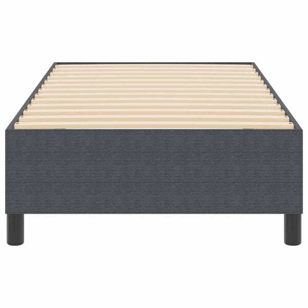 vidaXL Platform Bed Frame Dark Grey 90 x 190 cm Fabric