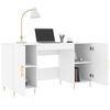 vidaXL Desk White 140x50x75 cm Engineered Wood