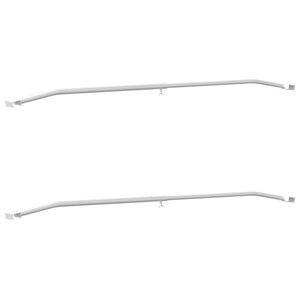 vidaXL Tarpaulin Bracket for Trailers 2 Silver 102-155 cm Aluminum