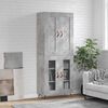 vidaXL Highboard Concrete Grey 69.5x34x180 cm Engineered Wood