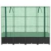 vidaXL Raised Bed with Greenhouse Cover Rattan Look 160x40x138 cm