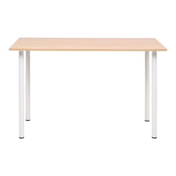 vidaXL Dining Table 120x60x73 cm Oak and White