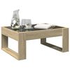 vidaXL Coffee Table with Infinity LED Sonoma Oak 70x53x30 cm