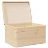 vidaXL Wooden Box with Lid 40x30x23 cm Solid Wood Pine
