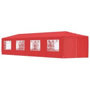 vidaXL Party Tent 1200 x 300 x 255 cm Red PE and Steel
