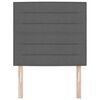 vidaXL LED Headboard with LED Strip Lights Dark Grey 80 cm Polyester