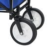 vidaXL Folding Hand Trolley Steel Blue