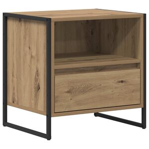 vidaXL Bedside Table Artisian Oak 50 x 39.5 x 50 cm Engineered Wood