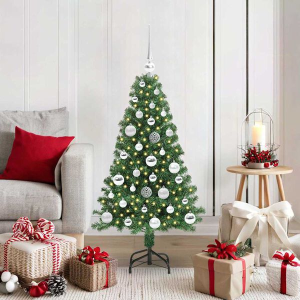 vidaXL Artificial Christmas Tree with 150 LEDs with Stand Green 120 cm