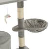 vidaXL Cat Tree with Sisal Scratching Posts 138 cm Grey