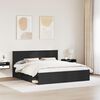 vidaXL Bed Frame with Headboard Black 180 x 200 cm Engineered wood