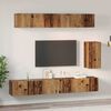 vidaXL Wall TV Cabinet Wall-mounted 3 pcs Old Wood Engineered Wood