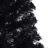 vidaXL Artificial Pre-lit Christmas Tree Black 210 cm PVC