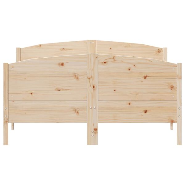 vidaXL Bed Frame without Mattress 140x190 cm Solid Wood Pine