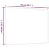 vidaXL Wall-mounted Magnetic Board White 80x60 cm&nbsp;Tempered Glass