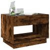 vidaXL Coffee Table with Infinity LED Smoked Oak 70x50x50 cm